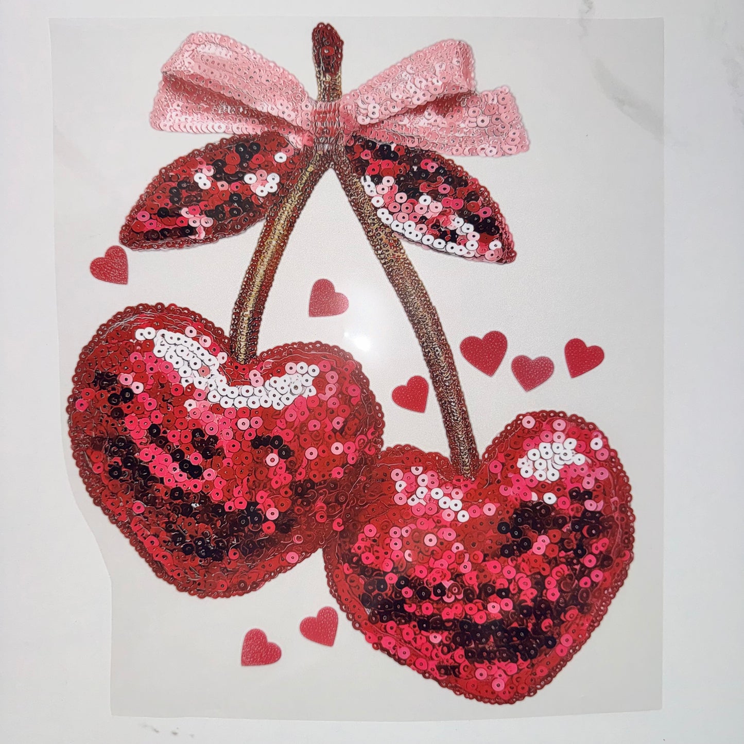 Faux Sequin Cherries