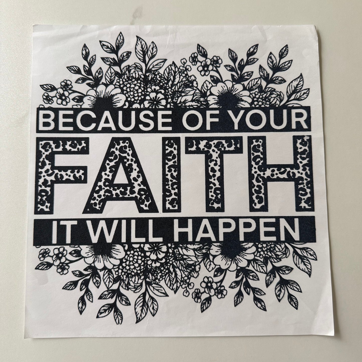 Because Of Your Faith