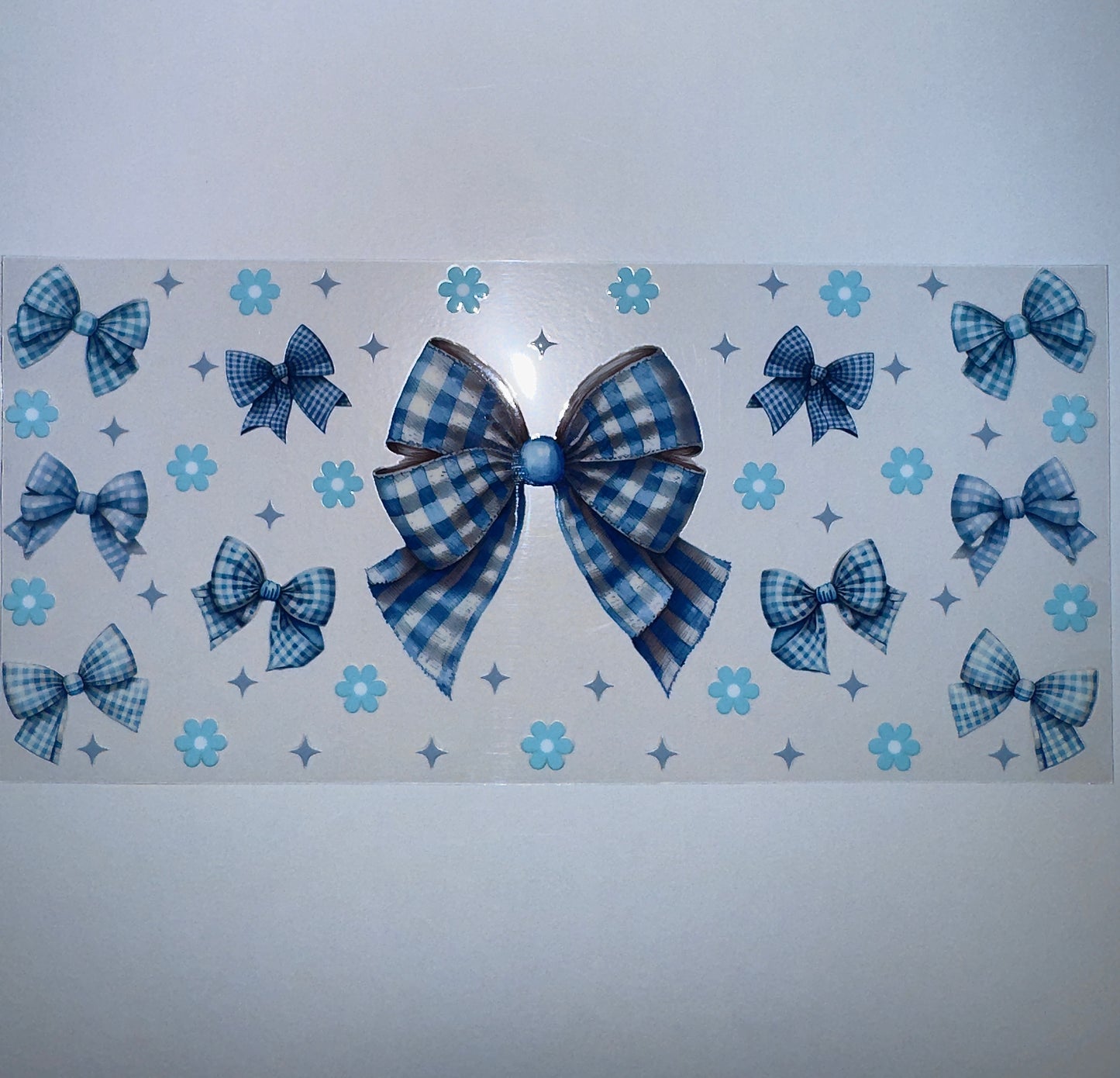 #386 - Blue Plaid Bows