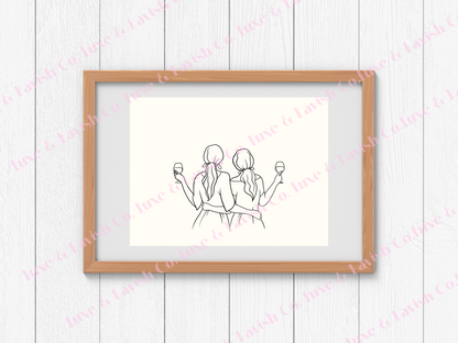 Wine Besties Digital Print