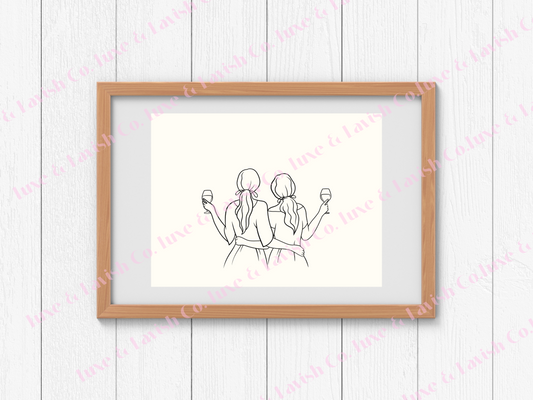 Wine Besties Digital Print