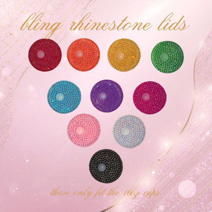Bling Rhinestone Lids