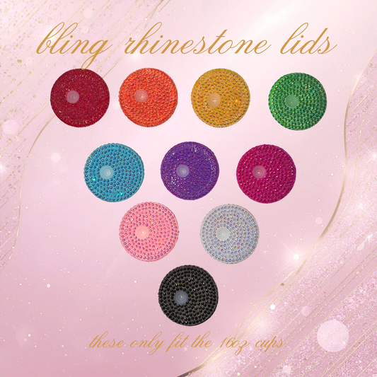 Bling Rhinestone Lids