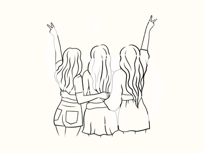 Three Besties Digital Print