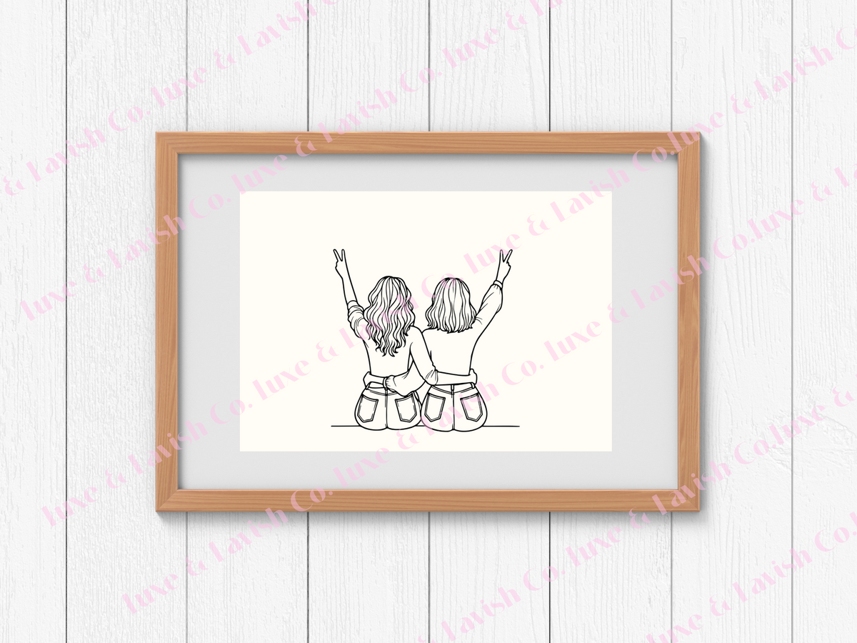 Two Besties Digital Print
