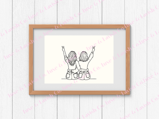 Two Besties Digital Print