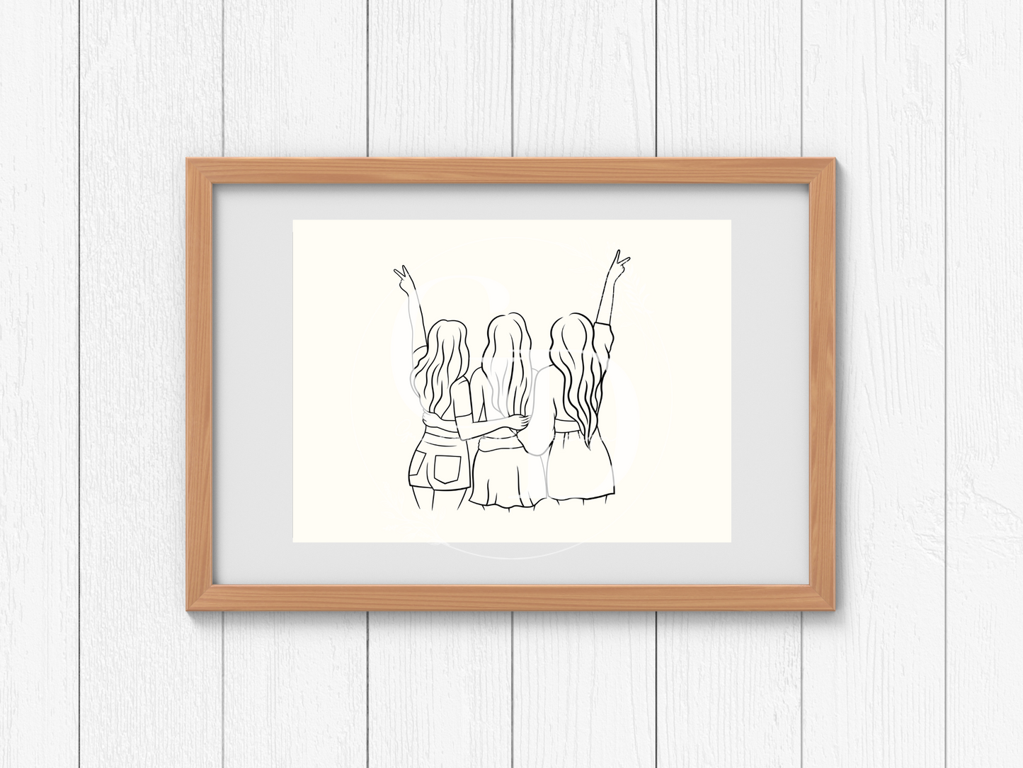 Three Besties Digital Print