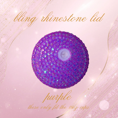 Bling Rhinestone Lids