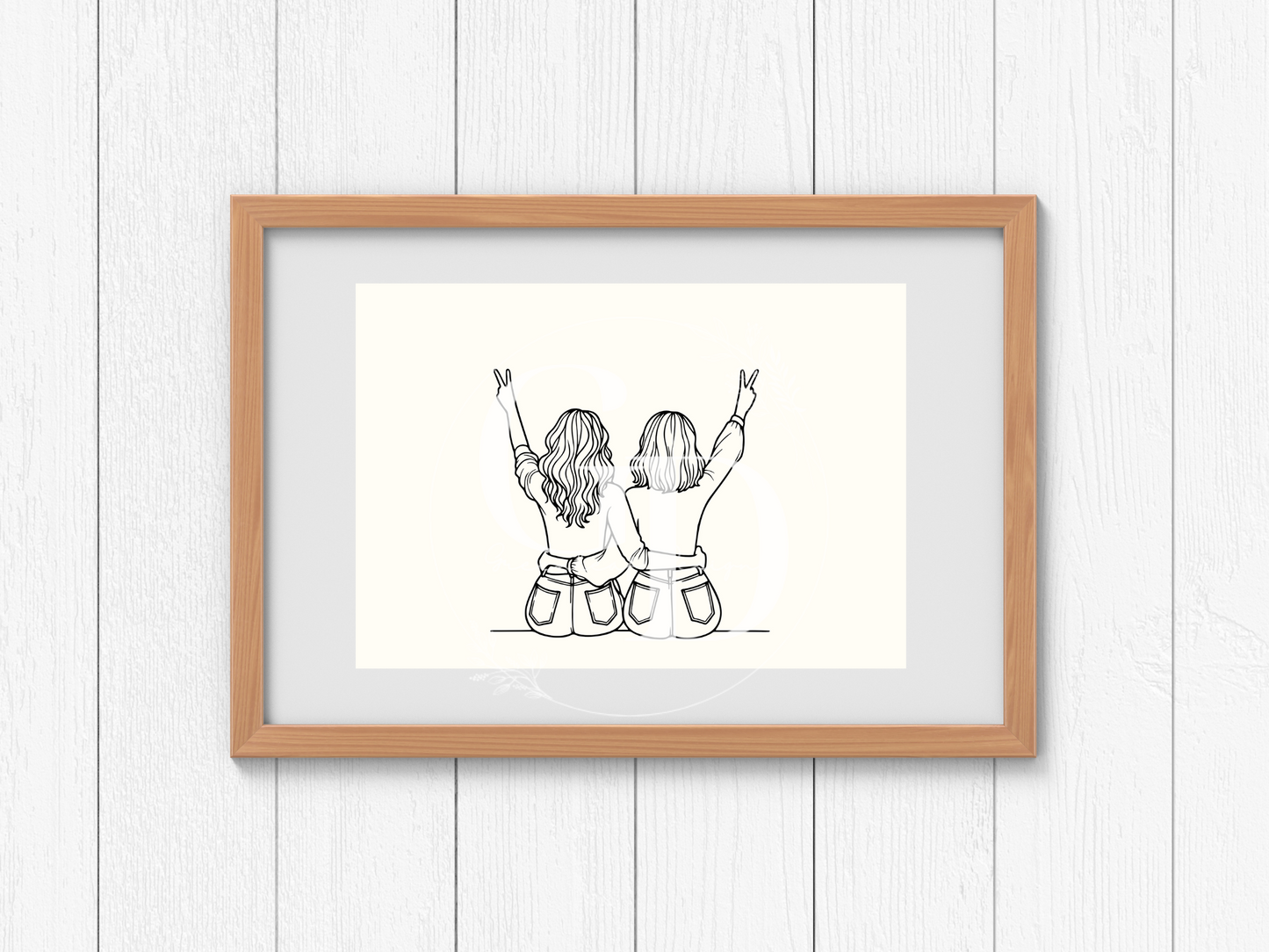 Two Besties Digital Print