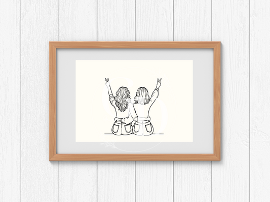 Two Besties Digital Print
