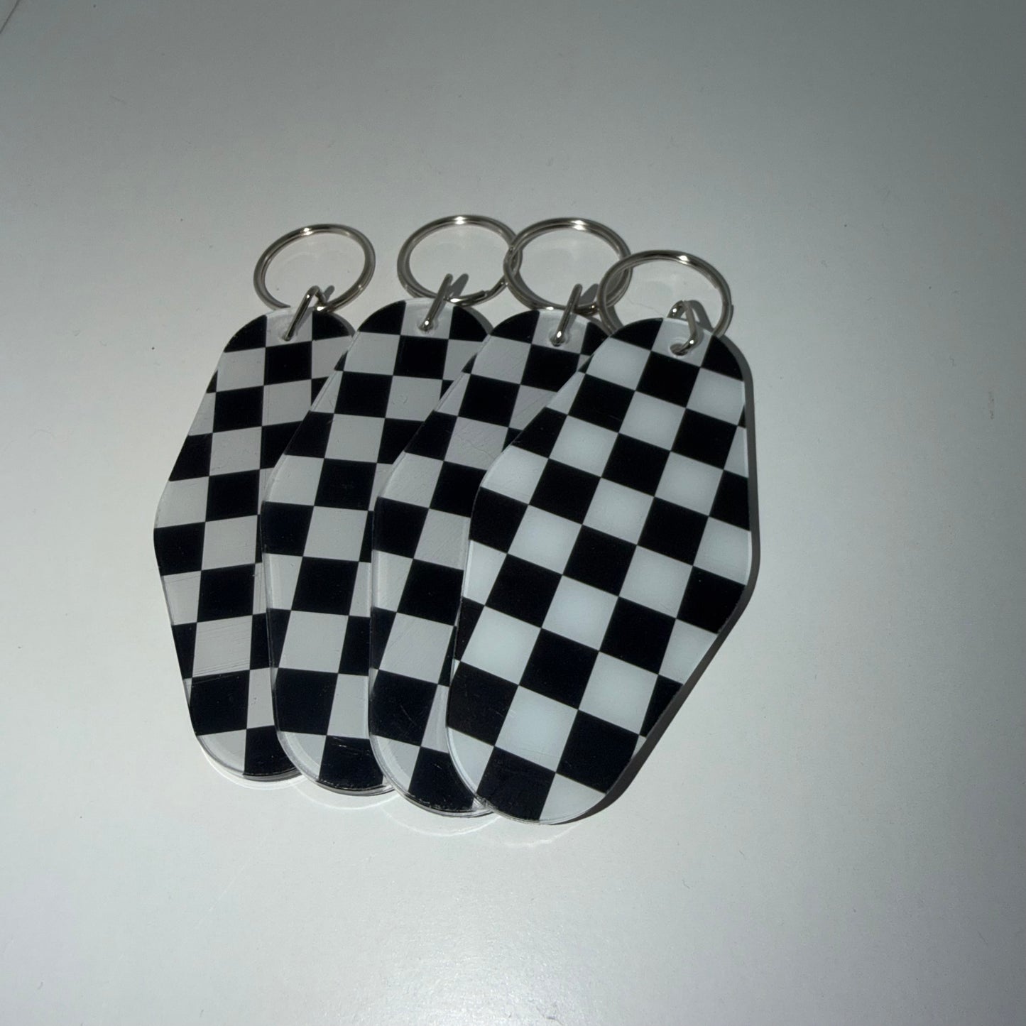Checkered “No Vacancy” Keychains