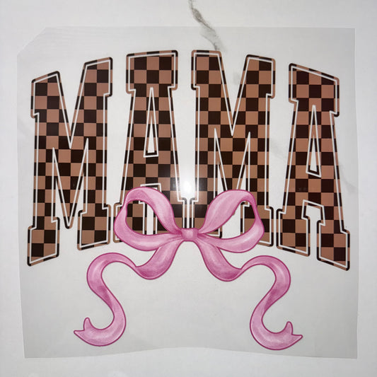 Mama Checkered Bow