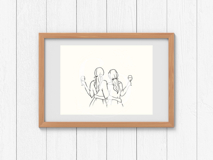 Wine Besties Digital Print