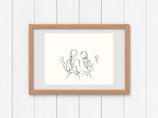 Wine Besties Digital Print