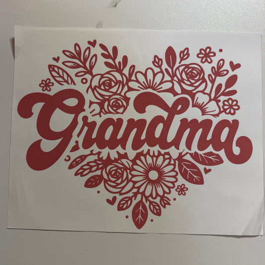Grandma Floral Heart