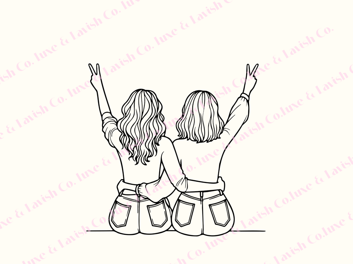 Two Besties Digital Print