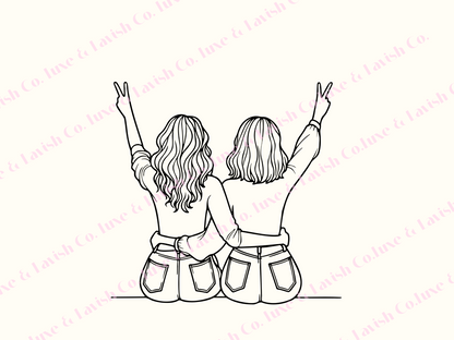 Two Besties Digital Print