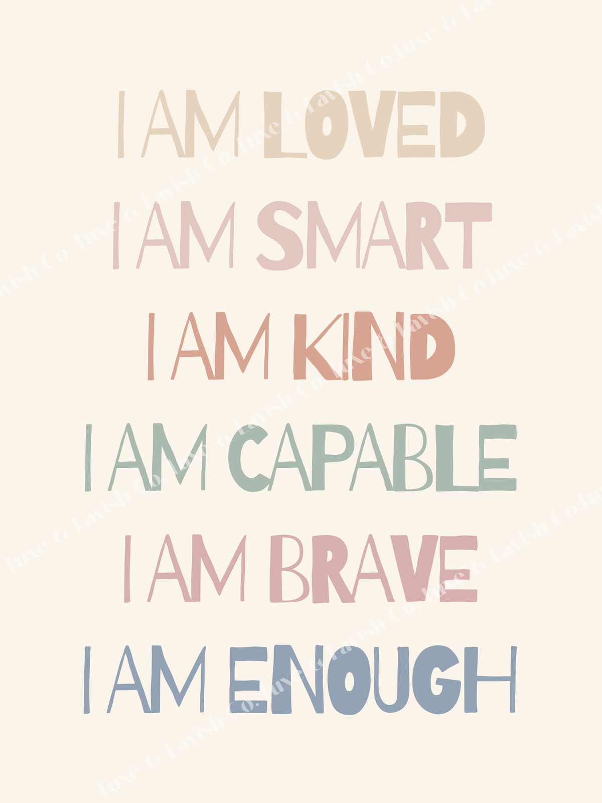 Affirmations Digital Print