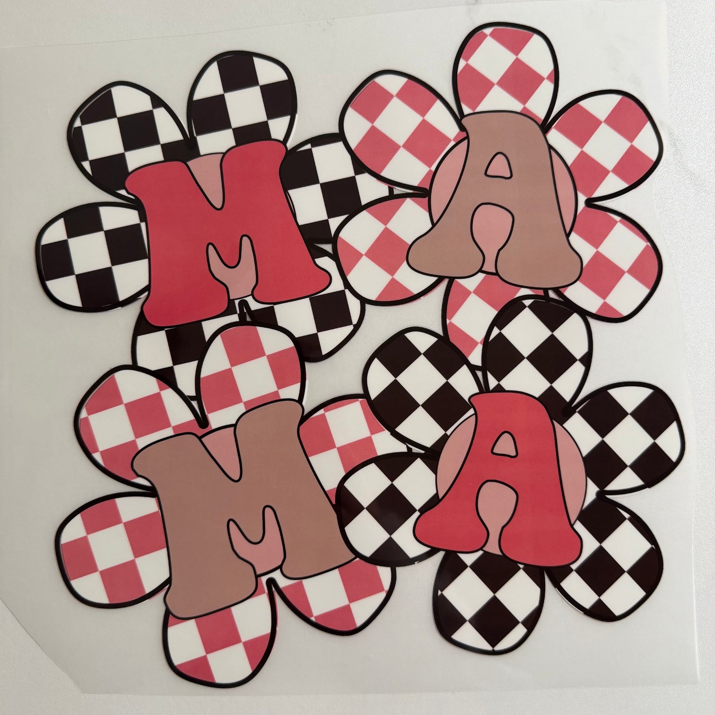 Mama Checkered Flowers