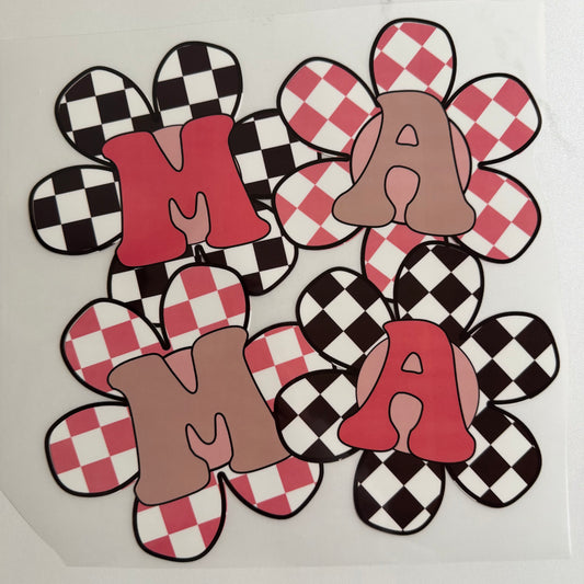 Mama Checkered Flowers