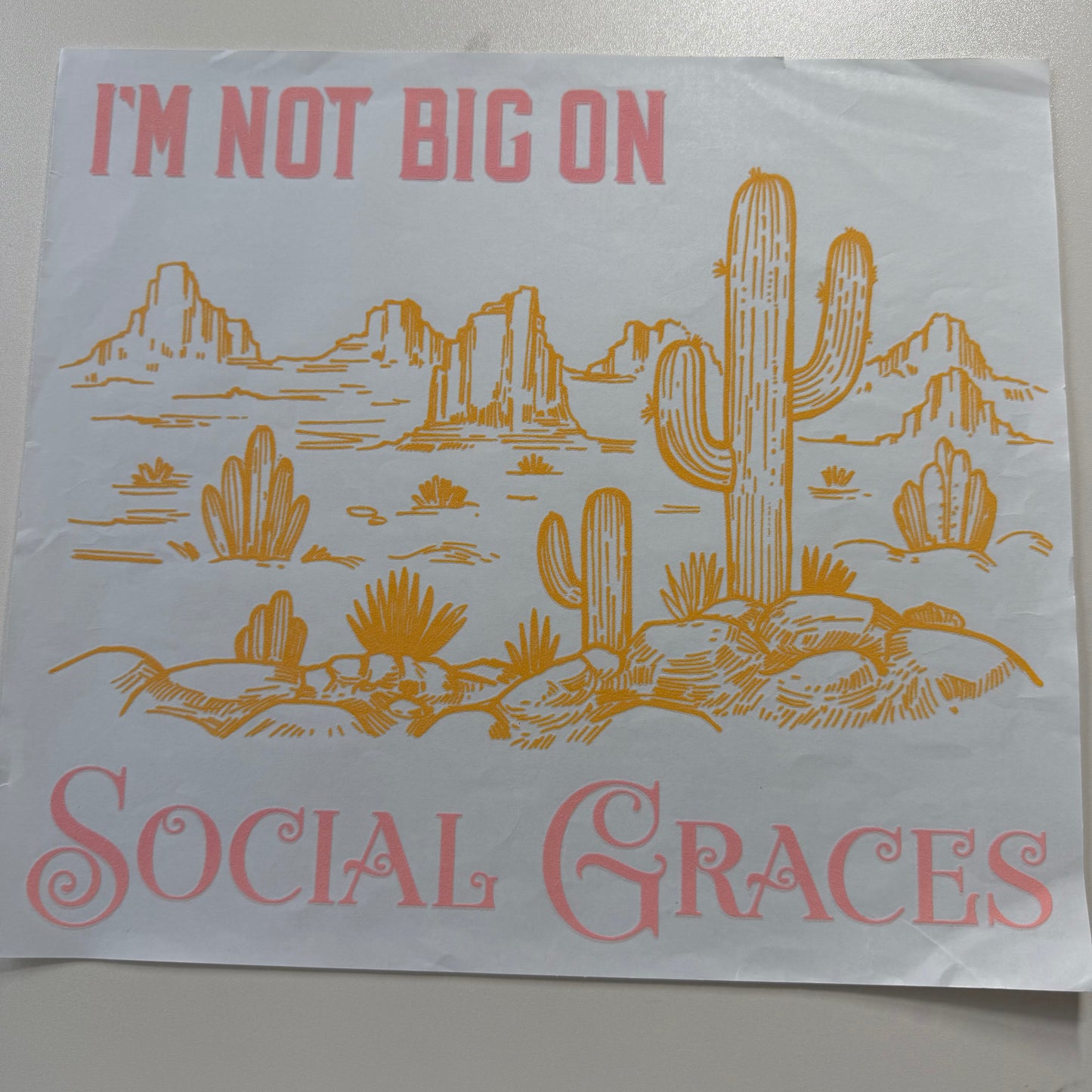 I'm Not Big On Social Graces