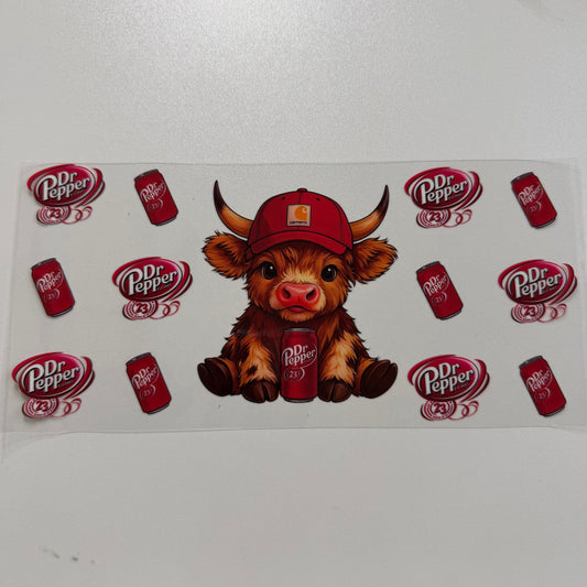 #916 - Highland Cow Dr Pepper Can