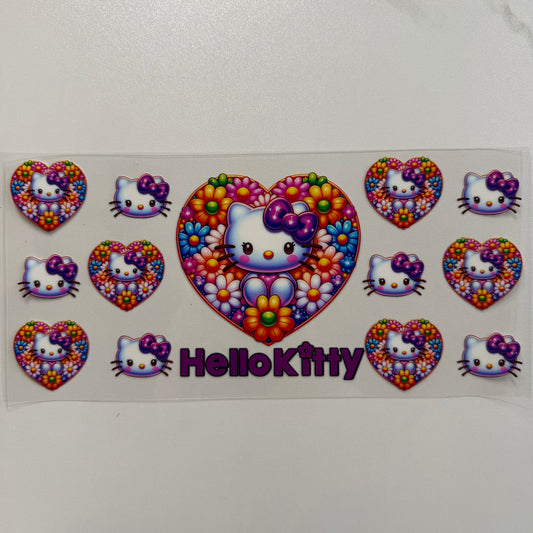 #969 - Purple Floral Hello Kitty