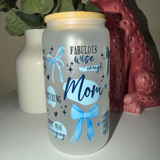 Frosted 16oz Mom Affirmations Cup