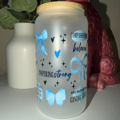 Frosted 16oz Mom Affirmations Cup