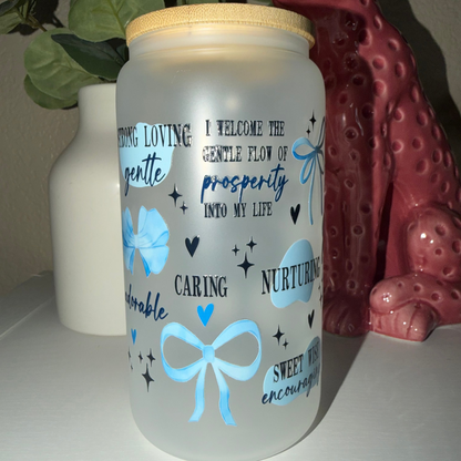 Frosted 16oz Mom Affirmations Cup