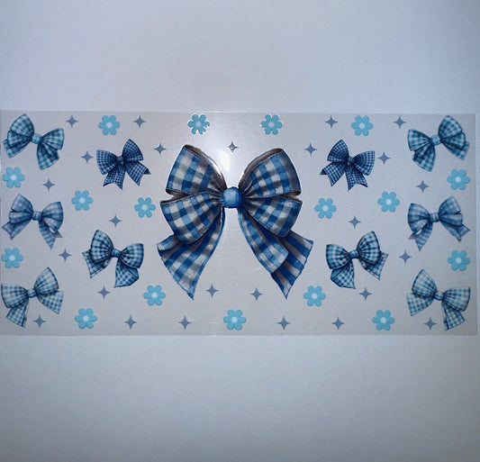 #386 - Blue Plaid Bows