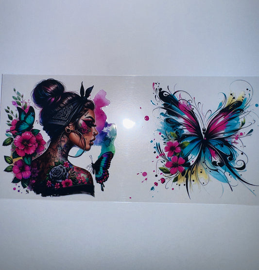 #435 - Tattooed Woman & Butterfly