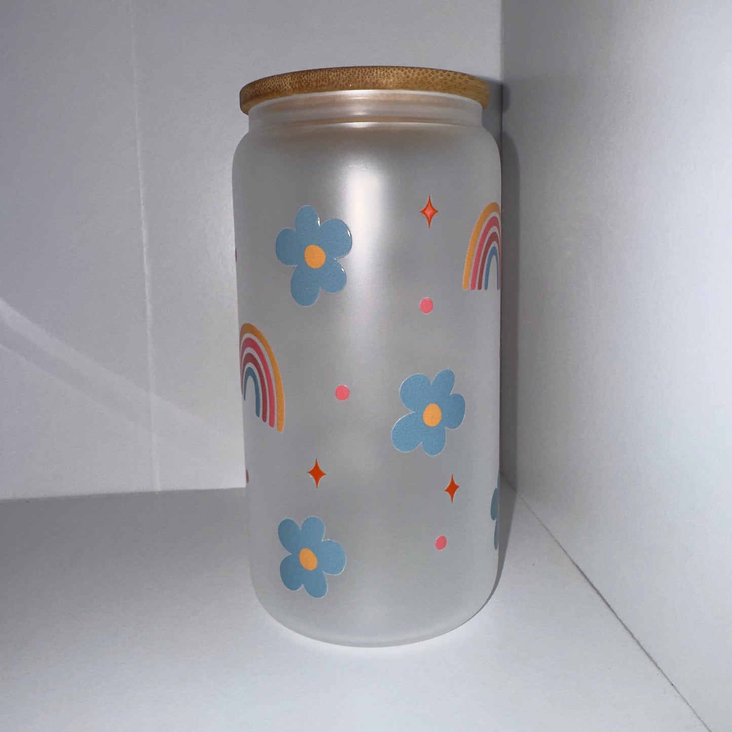 16oz Glass Frosted Cup