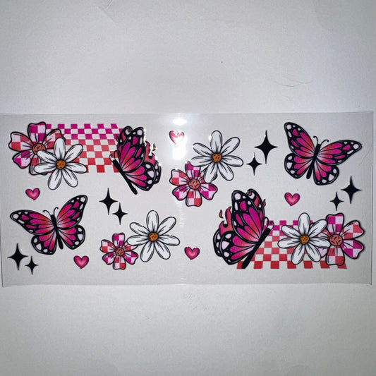 #686 - Checkered & Butterflies