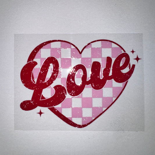 #633 - LOVE Checkered Heart