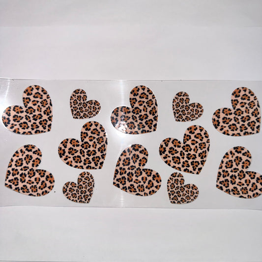 #789 - Leopard Print Hearts
