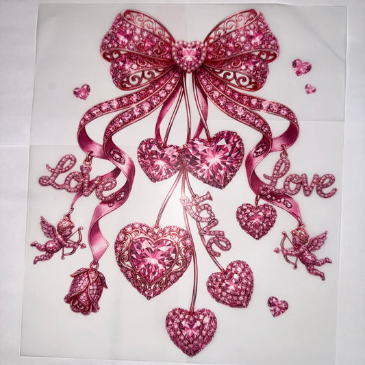 Faux Rhinestone Bow