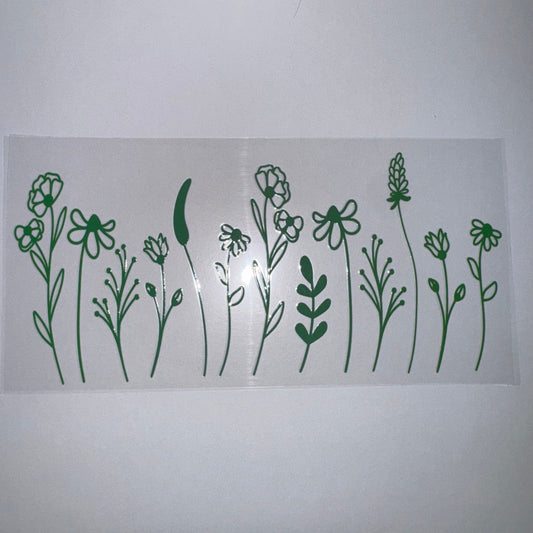 #86 - Green Simple Flowers